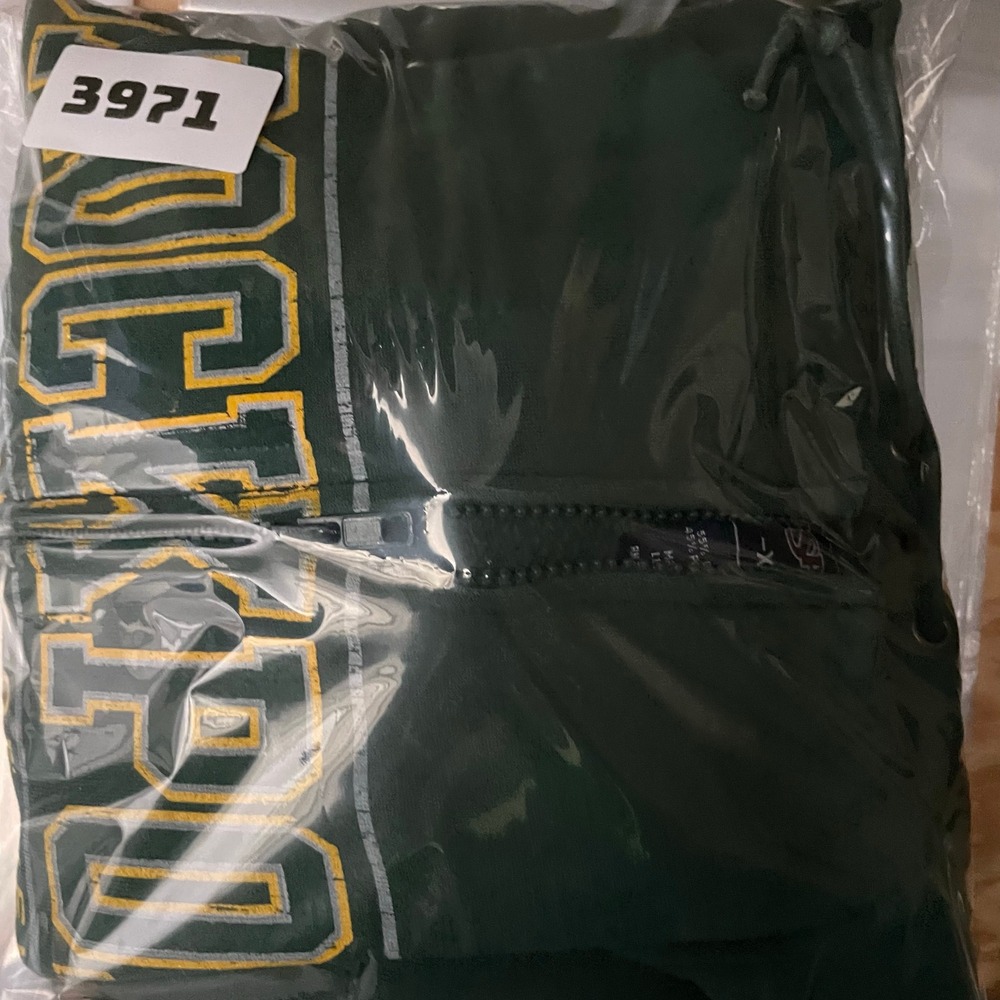 Vintage Brockport SUNY Full Zip Hoodie Mens XL Green 90s Jansport New York - Picture 8 of 8